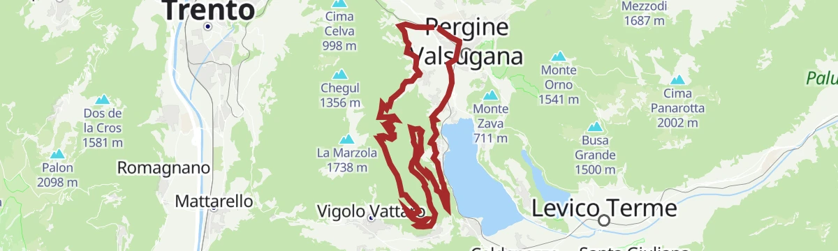 Route map: MTB - Tour on the slopes of Marzola